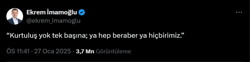 İstanbul Büyükşehir Belediye Başkanı İmamoğlu ve CHP'li Başarır'dan destek