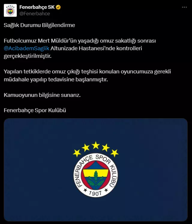 Fenerbahçe Açıklama