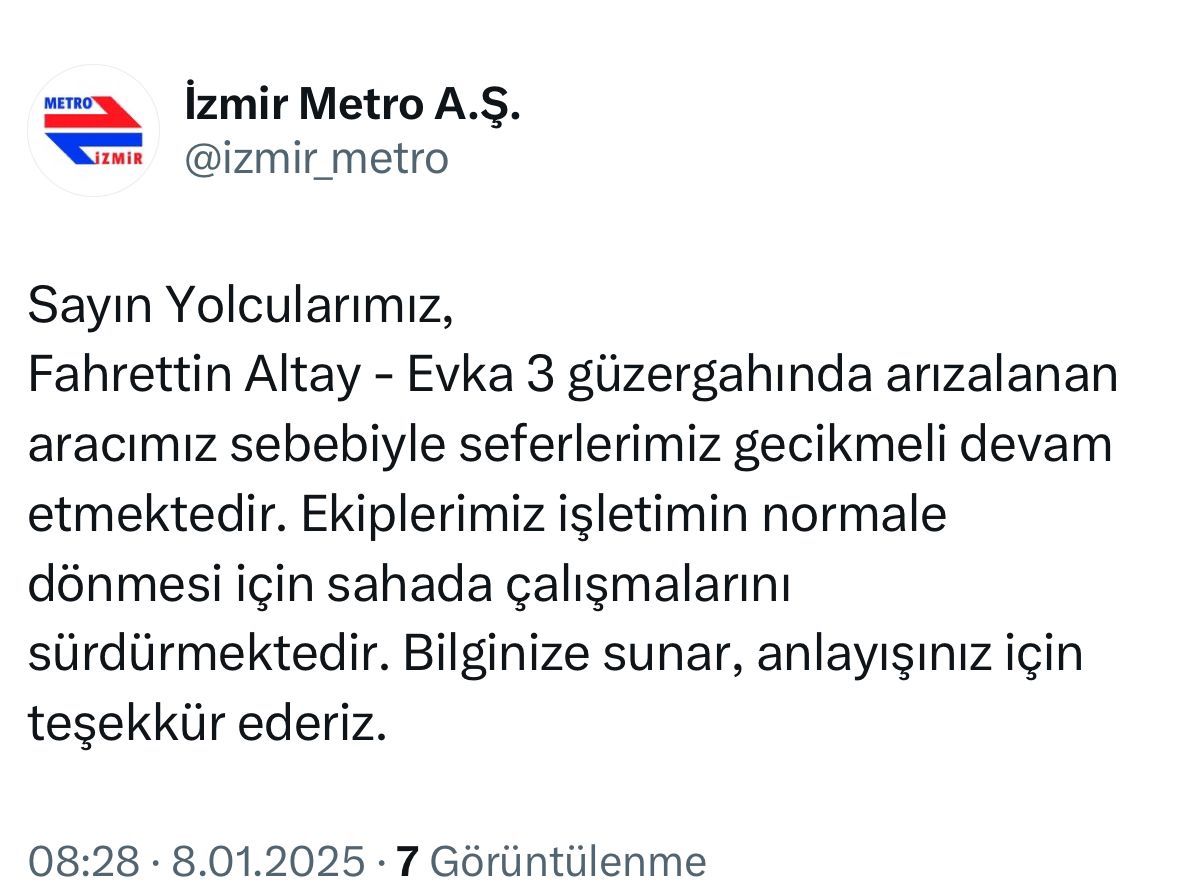 Izmir Metro Açıklama