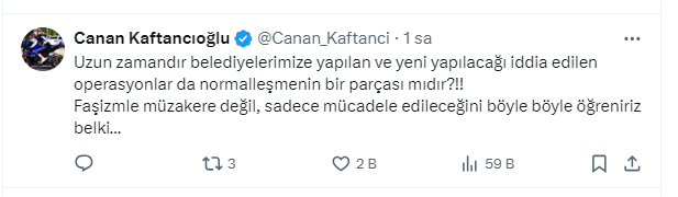 Kaftancıoğlu mesaj