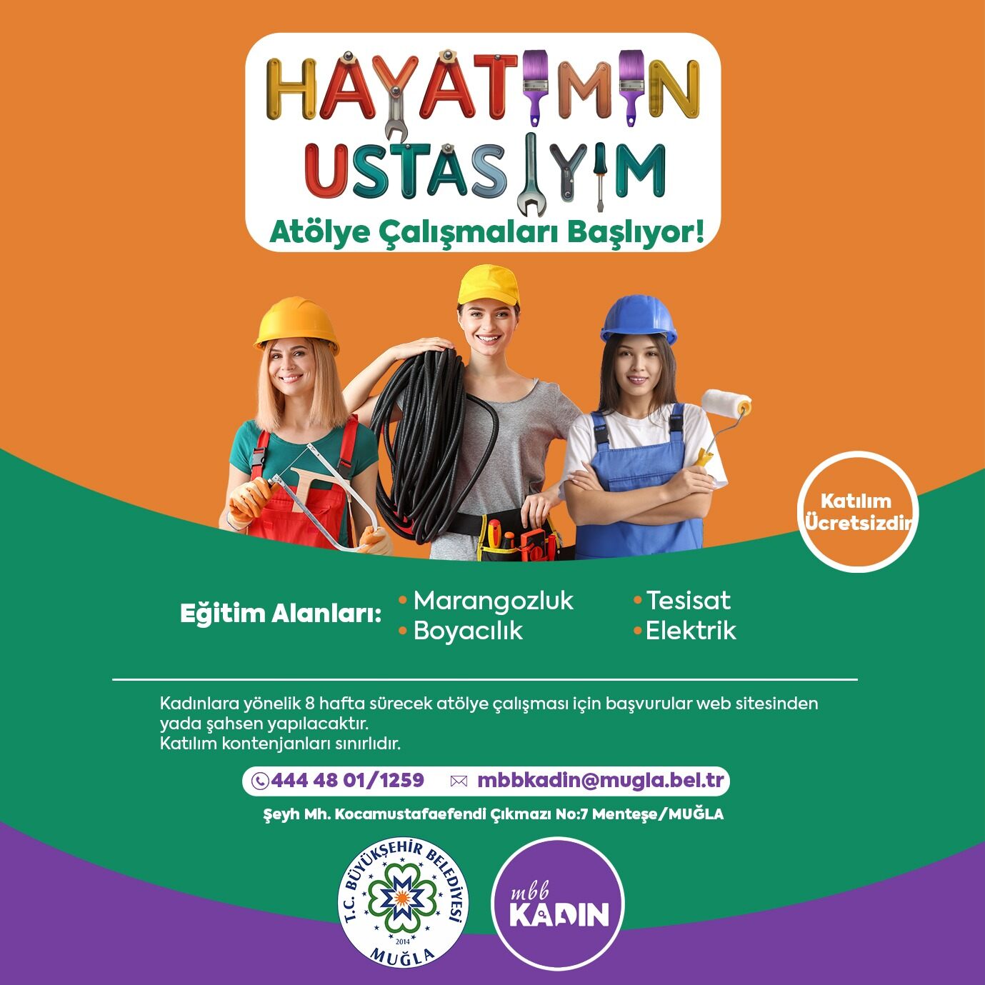 Muğla Belediyesi ücretsiz kurs