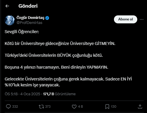 Özgür Demirtaş Öğrenci Paylaşımı