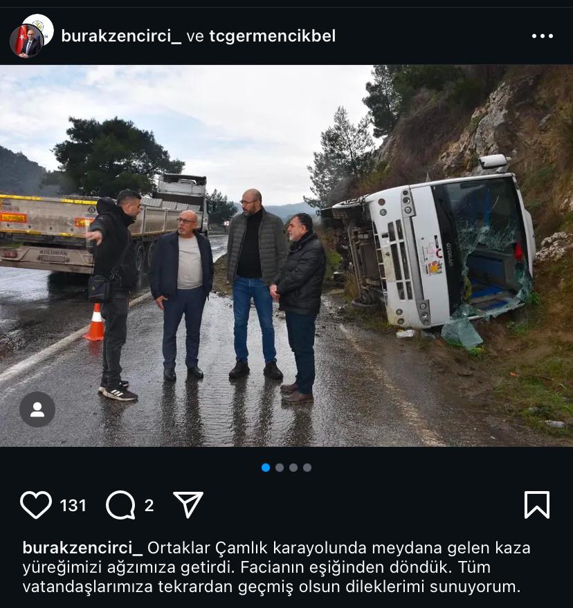 zencirci  kaza açıklaması insta