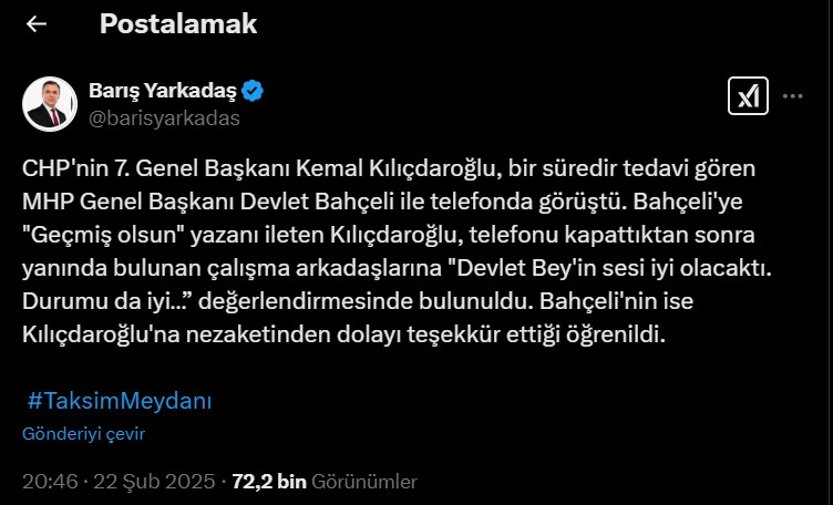 Barış Yarkadaş Açıklama