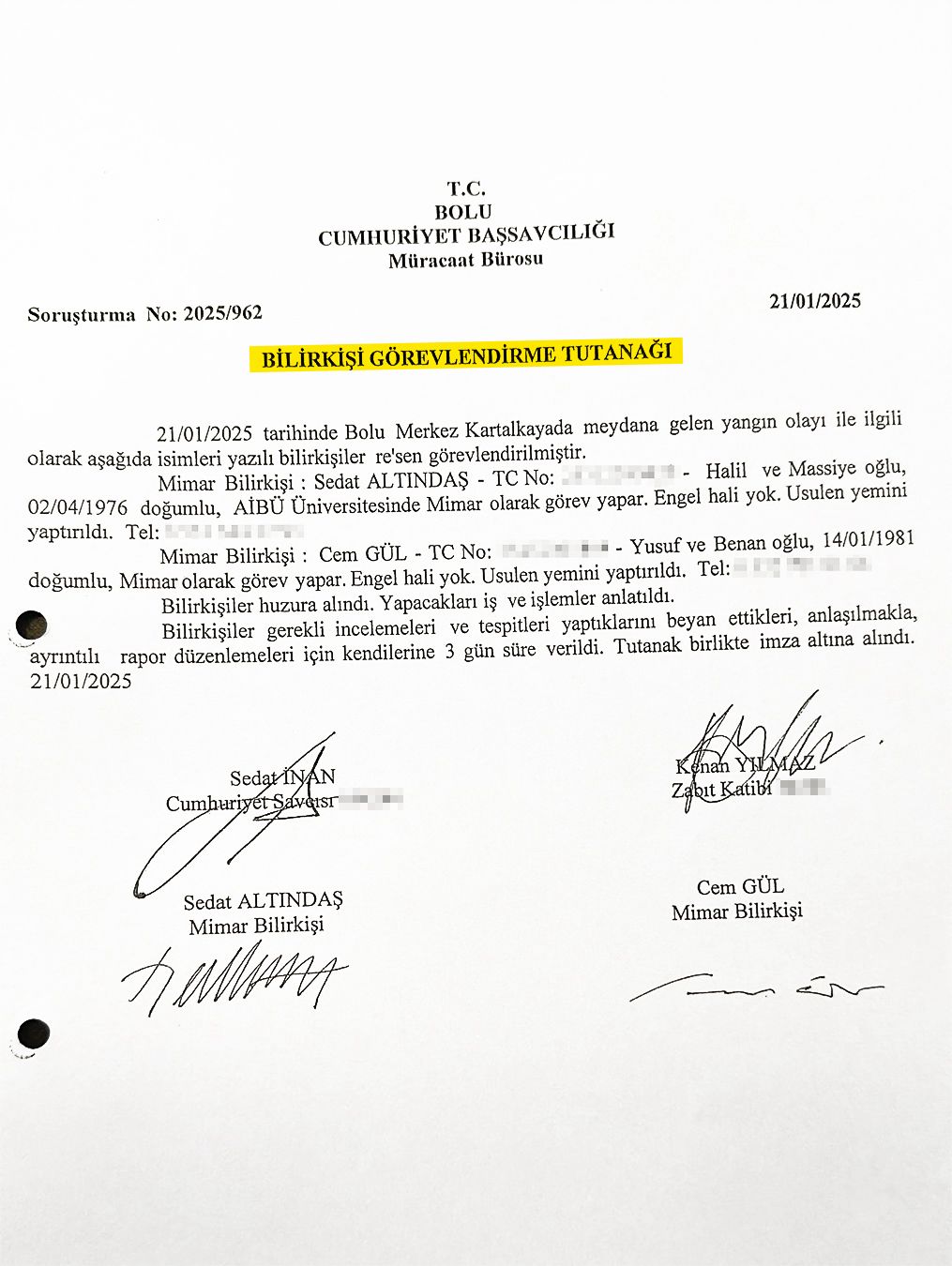 Bilirkişi görevlendirme