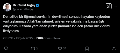 Cemil Tugay Denizli Kaza