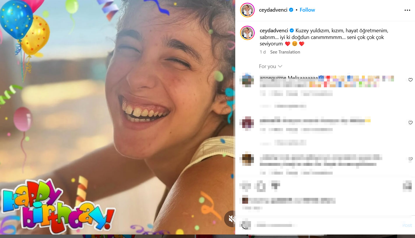 Melisa 14 yaşına merhaba dedi