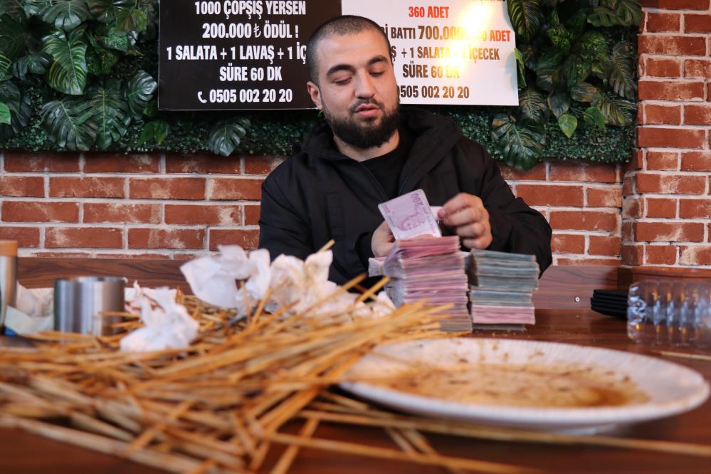 360 çöp şiş yedi