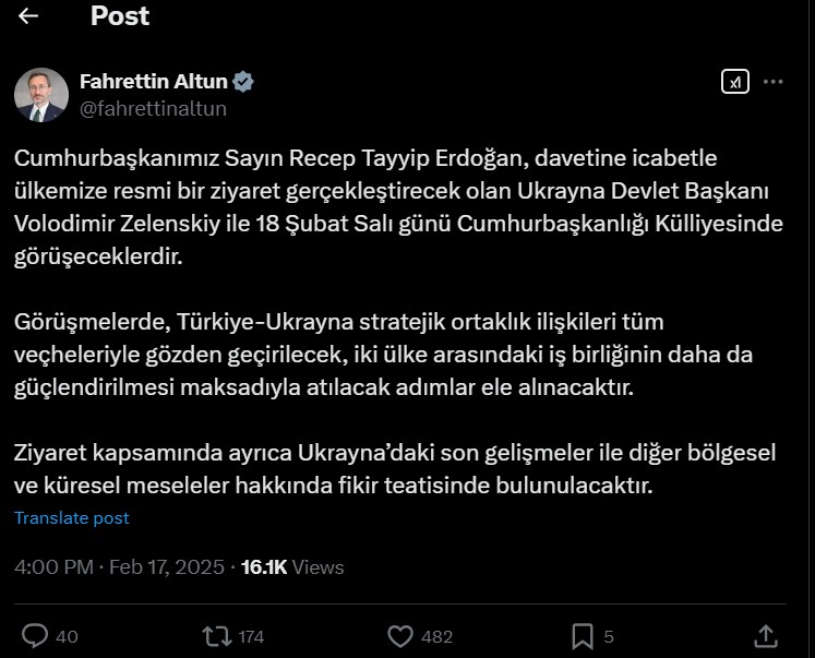 Fahrettin Altun Açıklama-1