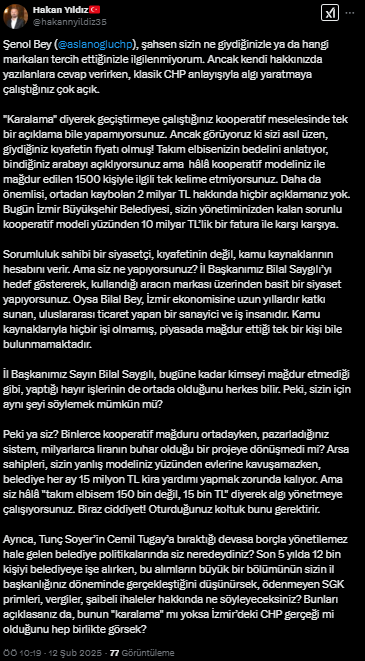 Hakan Yıldızın Sosyal Medya Paylaşımı