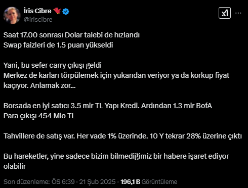 İris Cibre Dolar Yorumu I