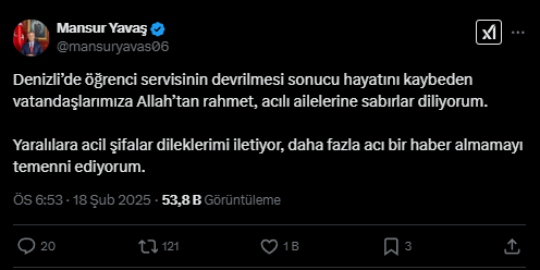 Mansur Yavaş Denizli Kaza