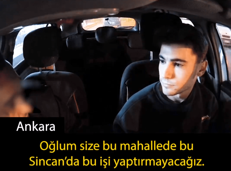 Müşteri kılığına girip araca bindi