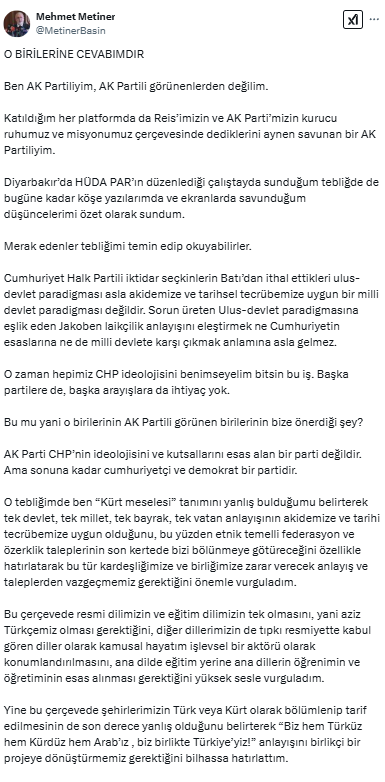 Mehmet Metiner Paylaşım