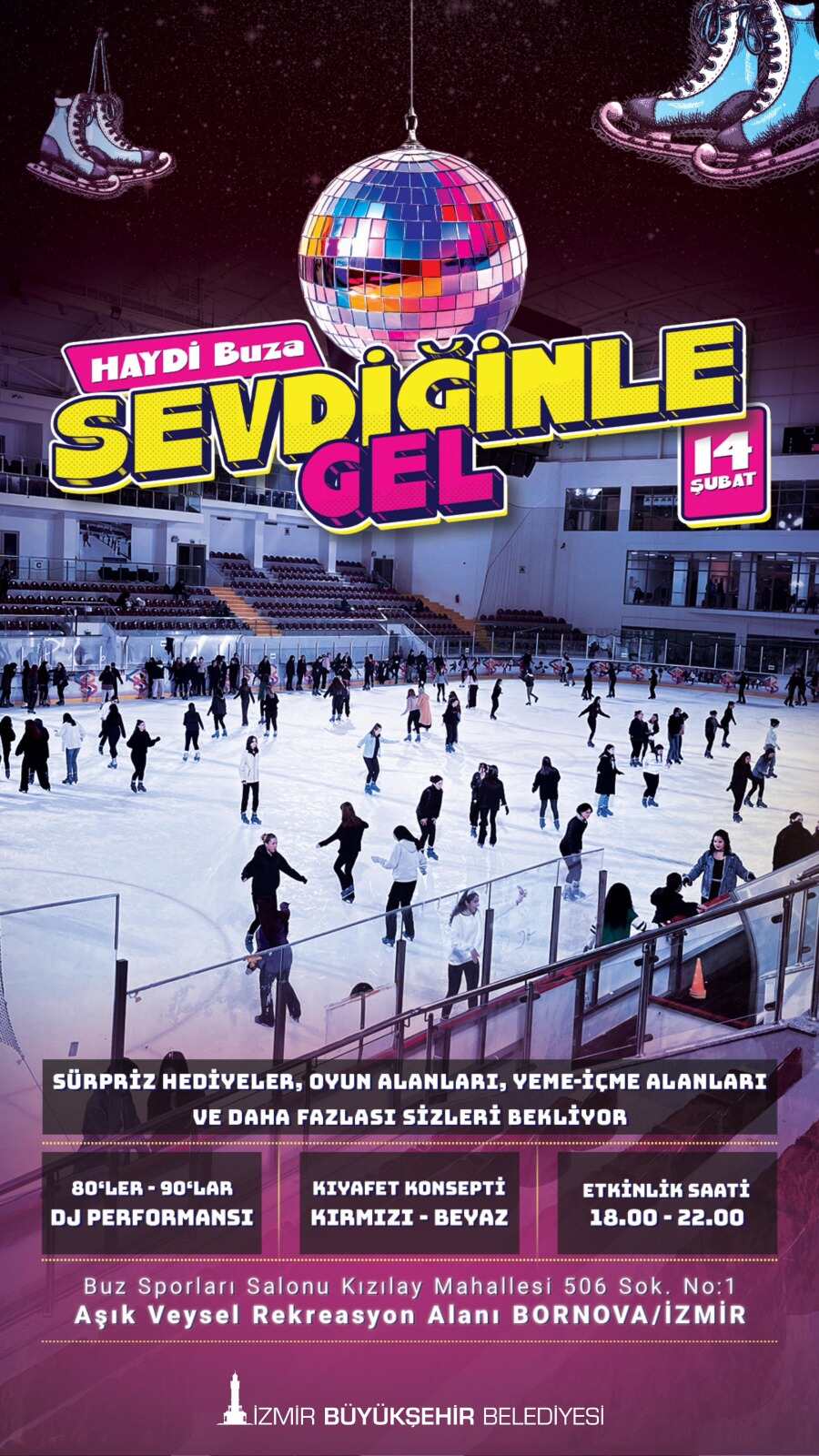 sevgililer günü buz pisti etkinliği