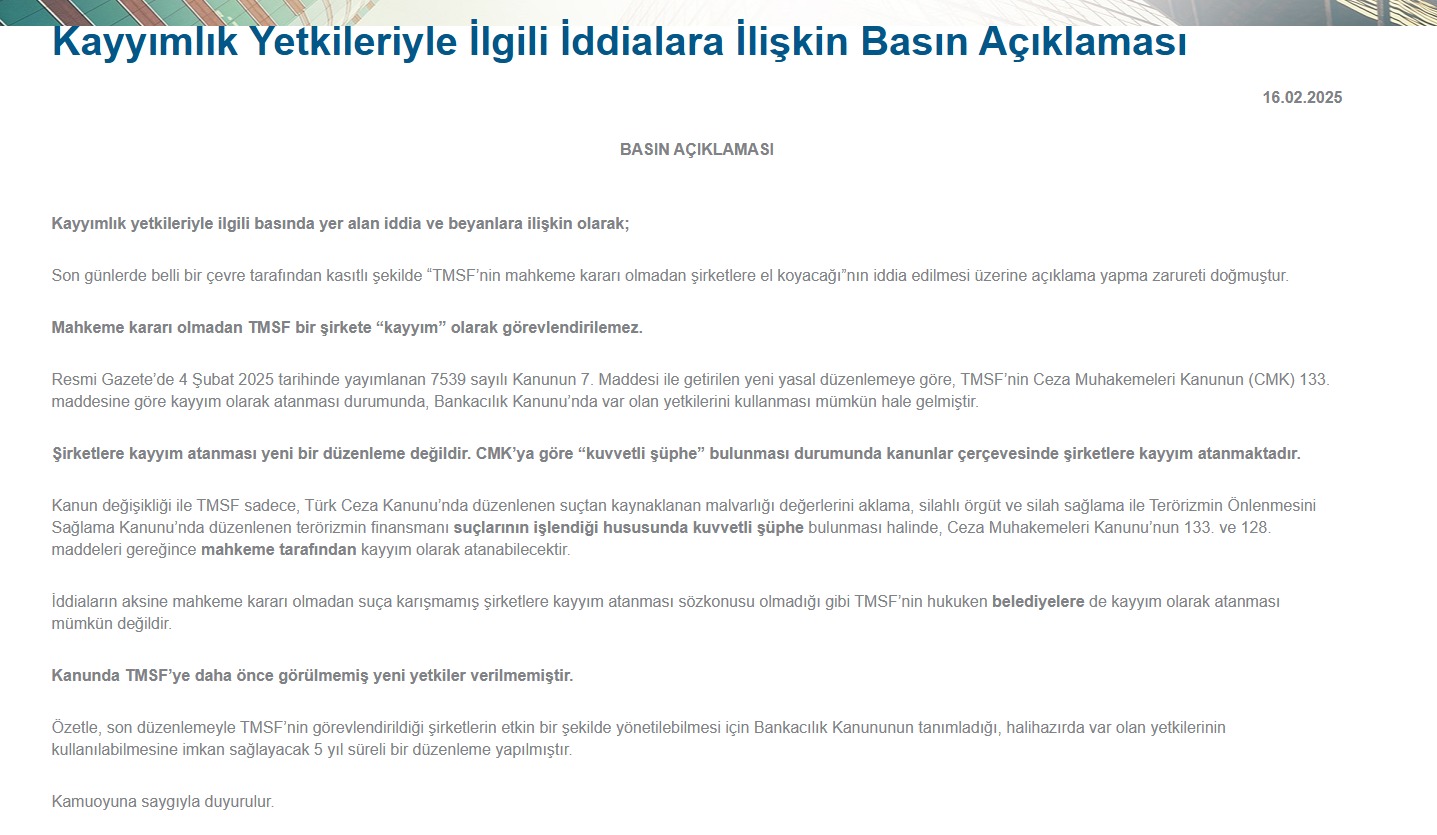 TMSF'nin yetkileri artırıldı mı?