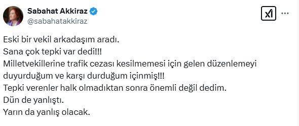 Sabahat Akkiraz X Hesabı