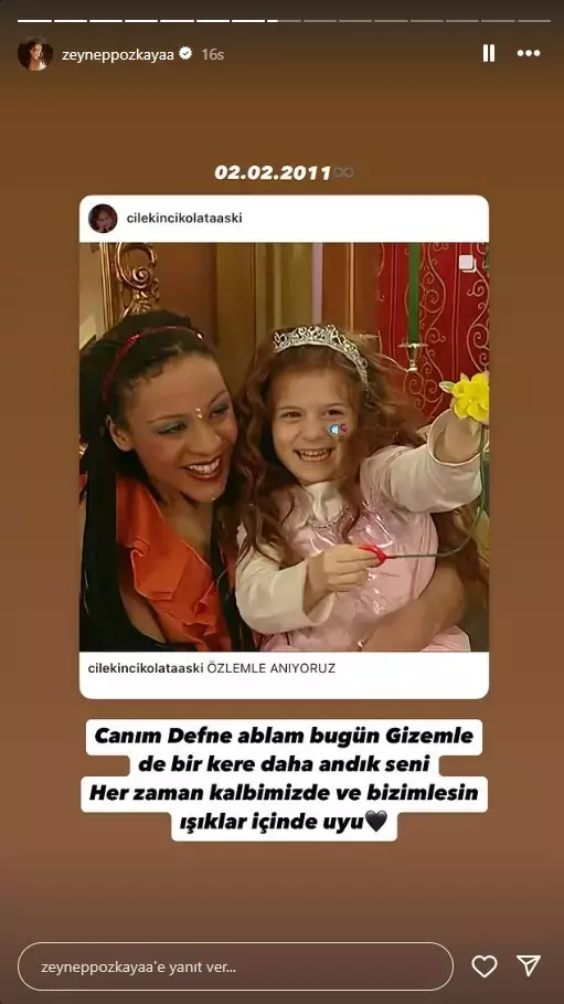 Zeynep Özkaya’dan Duygu Dolu Sözler