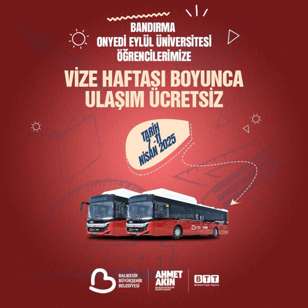 Balıkesir ücretsiz otobüs