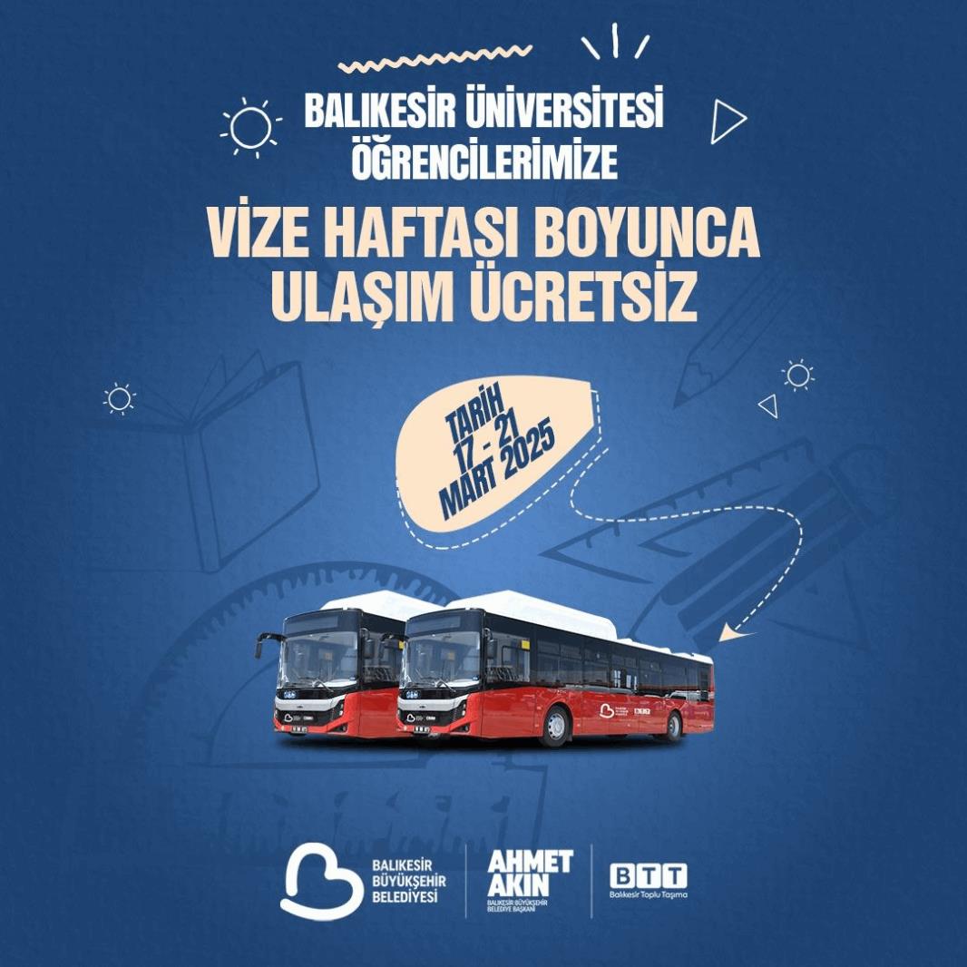 balıkesir ücretsiz ulaşım