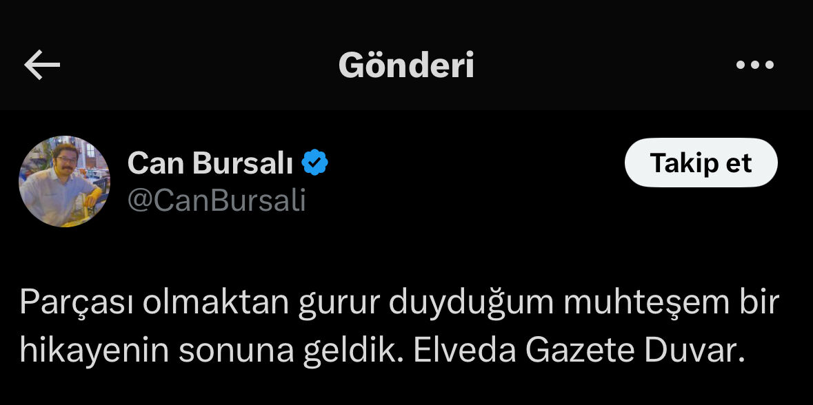 Can Bursalı Gazete Duvar