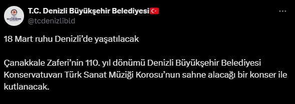 Denizli Tweet