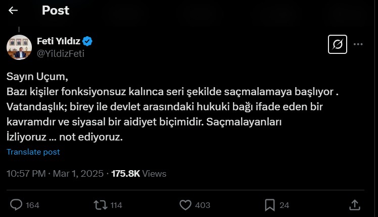 Feti Yıldız X Hesabı