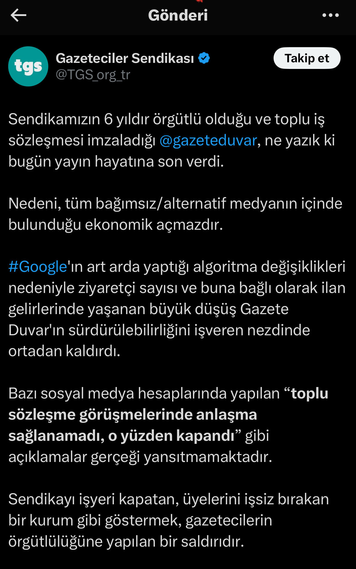 Gazeteciler Sendikası