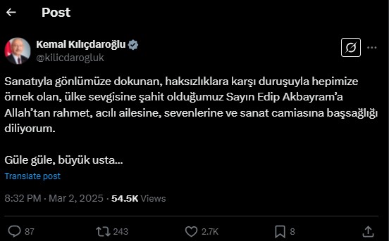 Kemal Kılıçdaroğlu X Hesabı