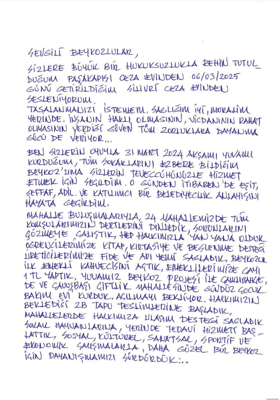 Köseler mektup