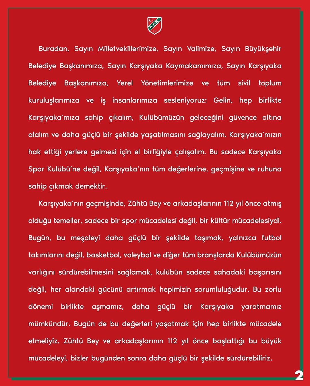 Tüm yetkililere ve iş insanlarına çağrı