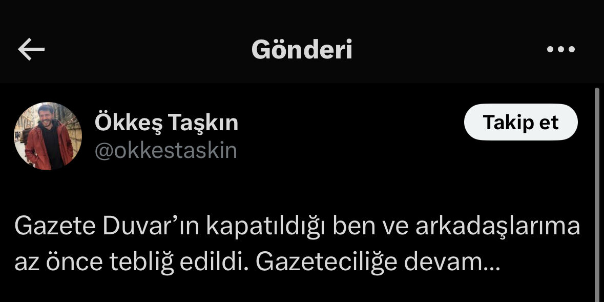 Ökkeş Taşkın Gazete Duvar