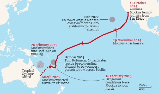 ABD'den Avustralya'ya 12 bin km'lik yolculuğun rotası