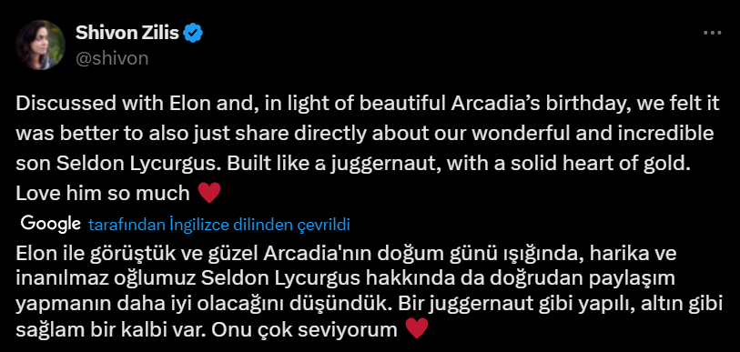 Shivon Zilis'ten açıklama geldi