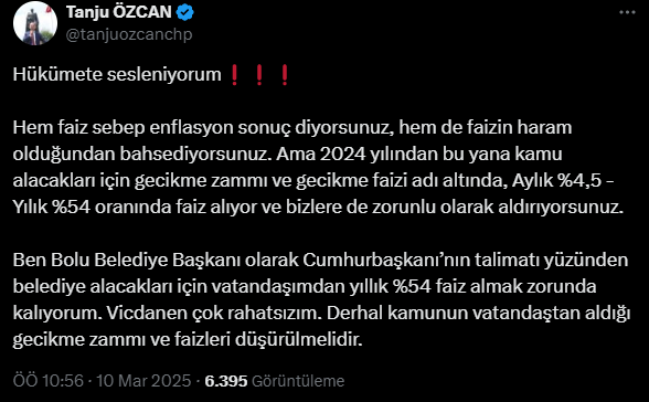 Tanju Özcan: Bizlere zorunlu olarak aldırıyorsunuz