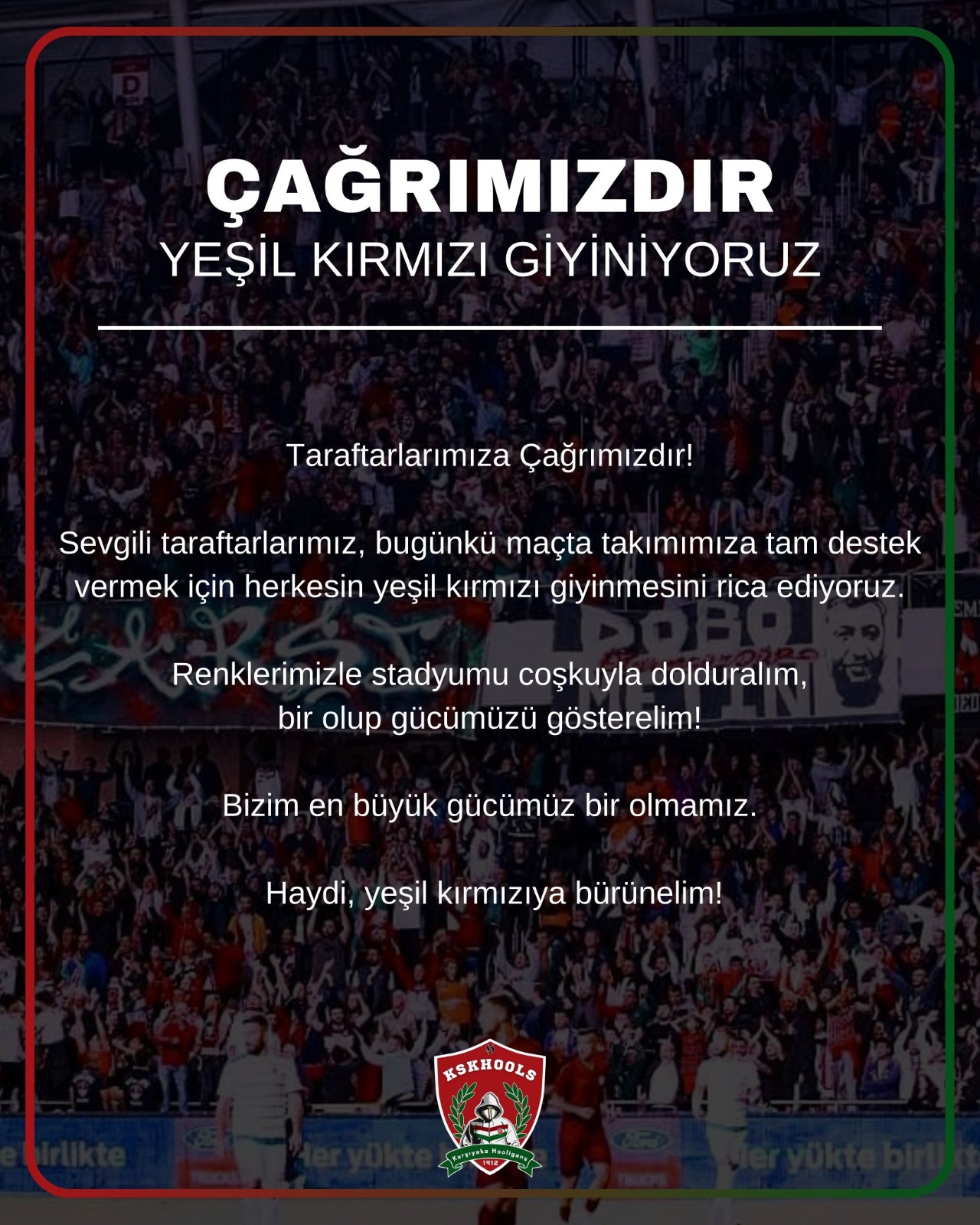 Stadyum yeşil kırmızıya boyanacak