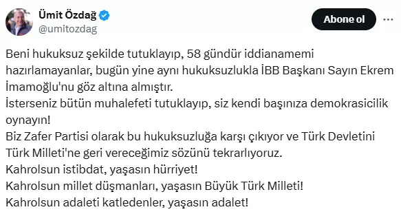 Ümit Özdağ Paylaşım