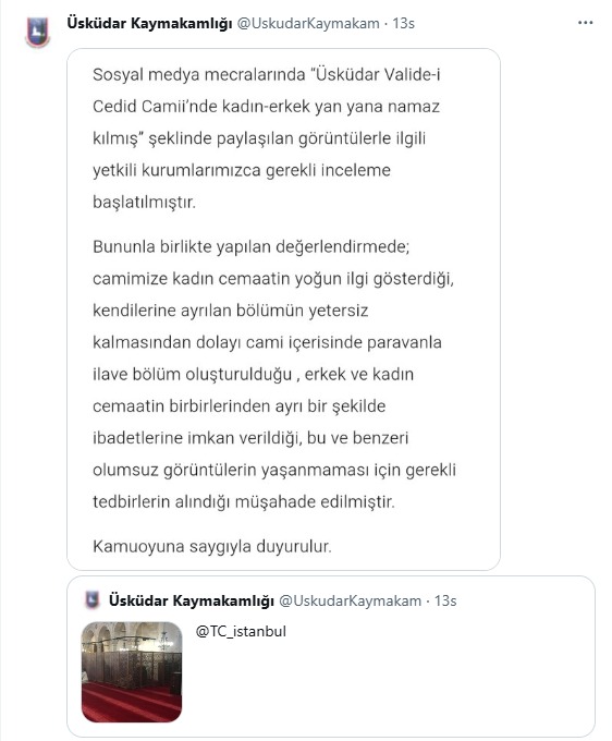 Üsküdar Kaymakamlığı inceleme başlattı
