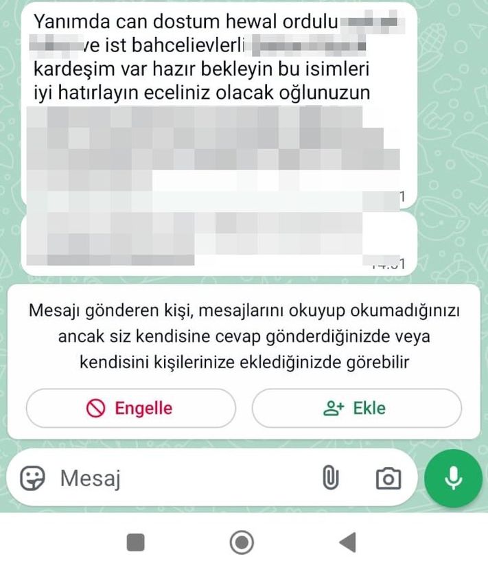 Ahmet Minguzzi'nin Ailesine Atılan Mesajlar 1