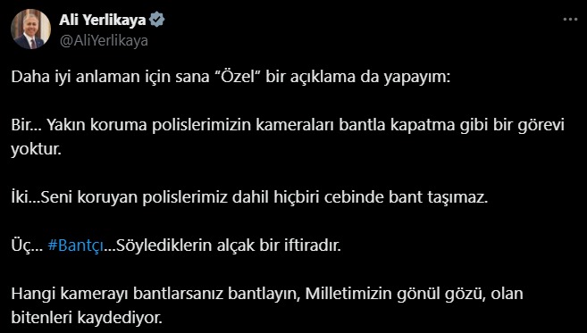 Özel'den Yerlikaya'ya Karşı Savunma: "Erdoğan ne yapıyorsa, İmamoğlu da onu yapıyor"