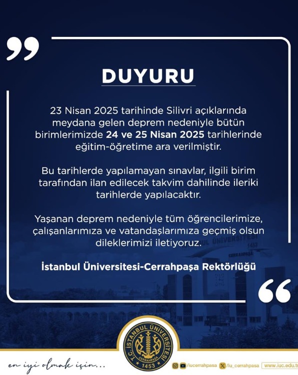 Eğitim Avcılar Yerleşkesi'nde devam edecek