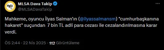 Ilyas Salman'a Para Cezası