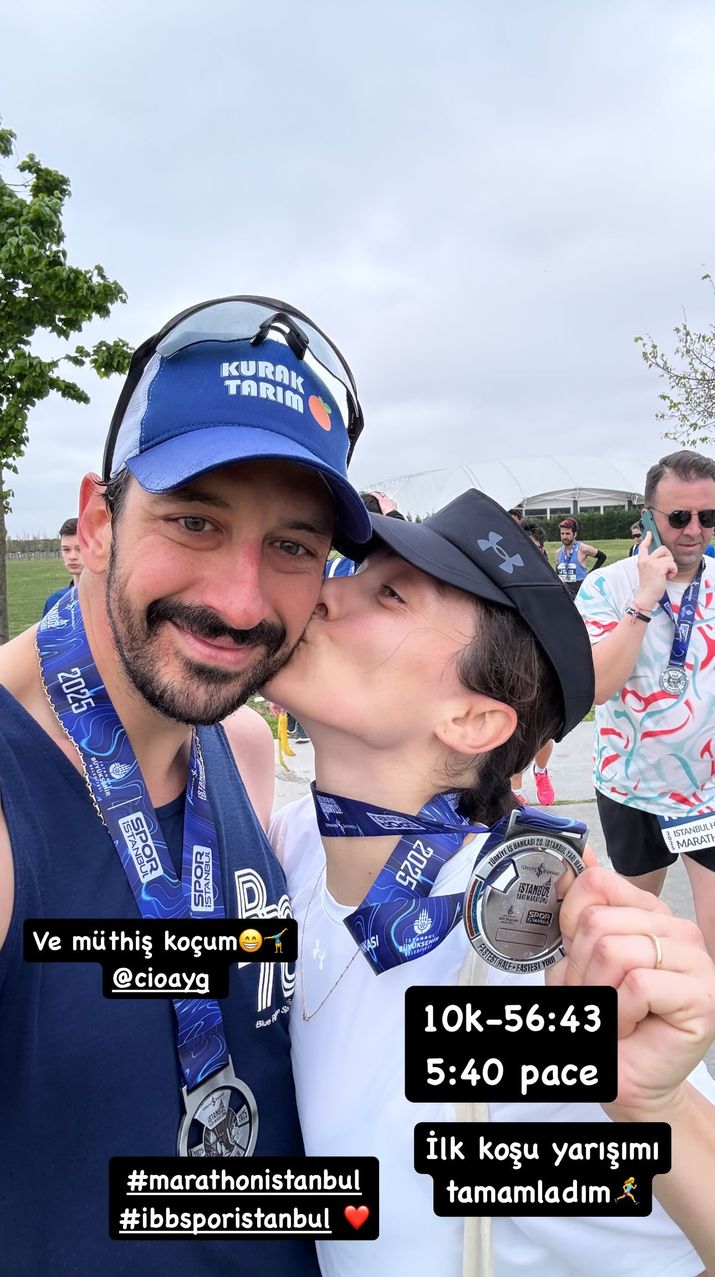 Merve Dizdar ve Eşi Cihan Ayger de parkurdaydı