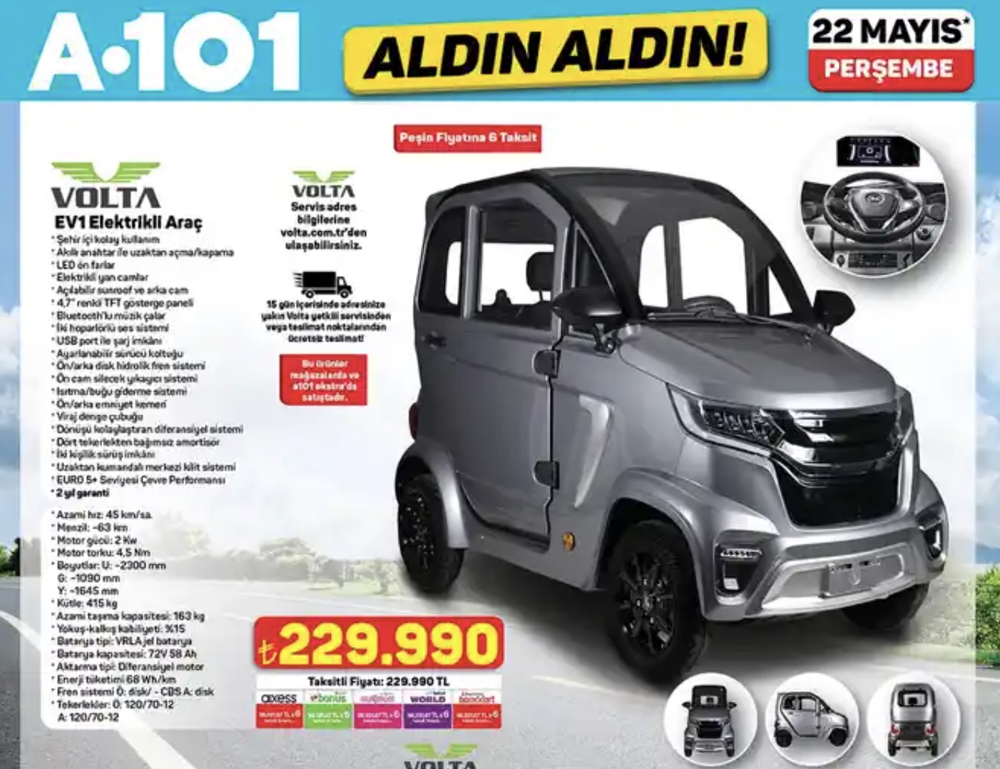 A101 Volta Elektrikli Araba Yorumlar