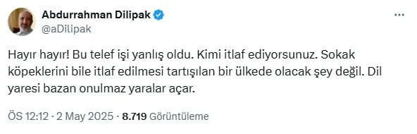 Abdulrahman Dilipak'tan Erdoğan'a Tepki