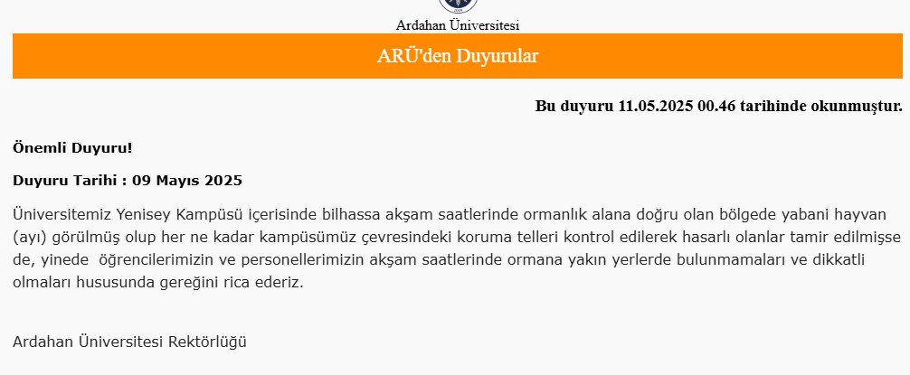 ARÜ'den uyarı