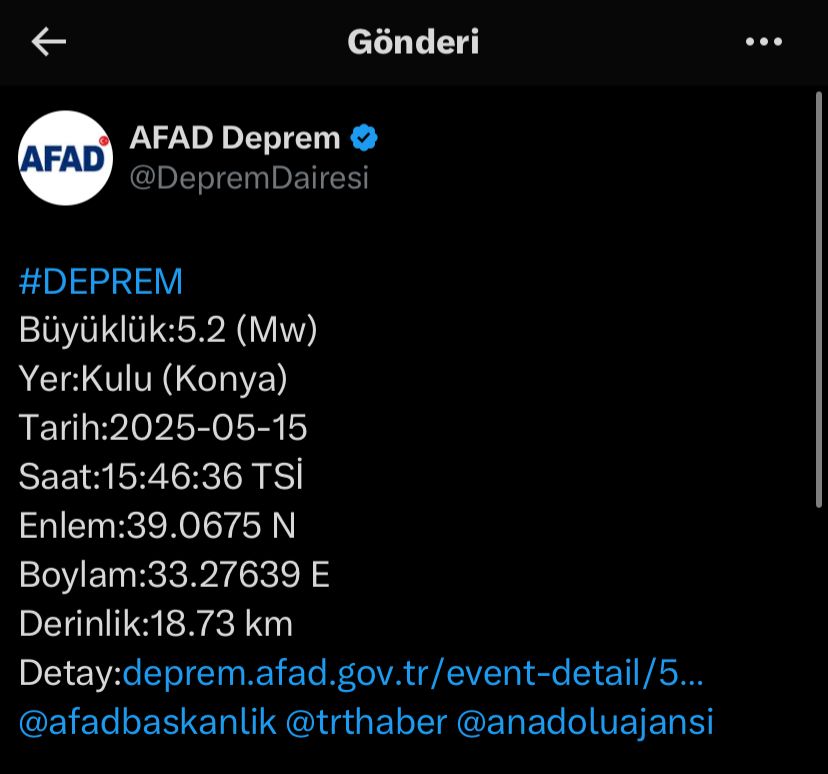 Ankara ve çevre illerde paniğe neden oldu