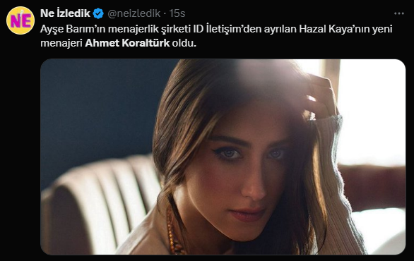 Hazal Kaya Yeni Menajer