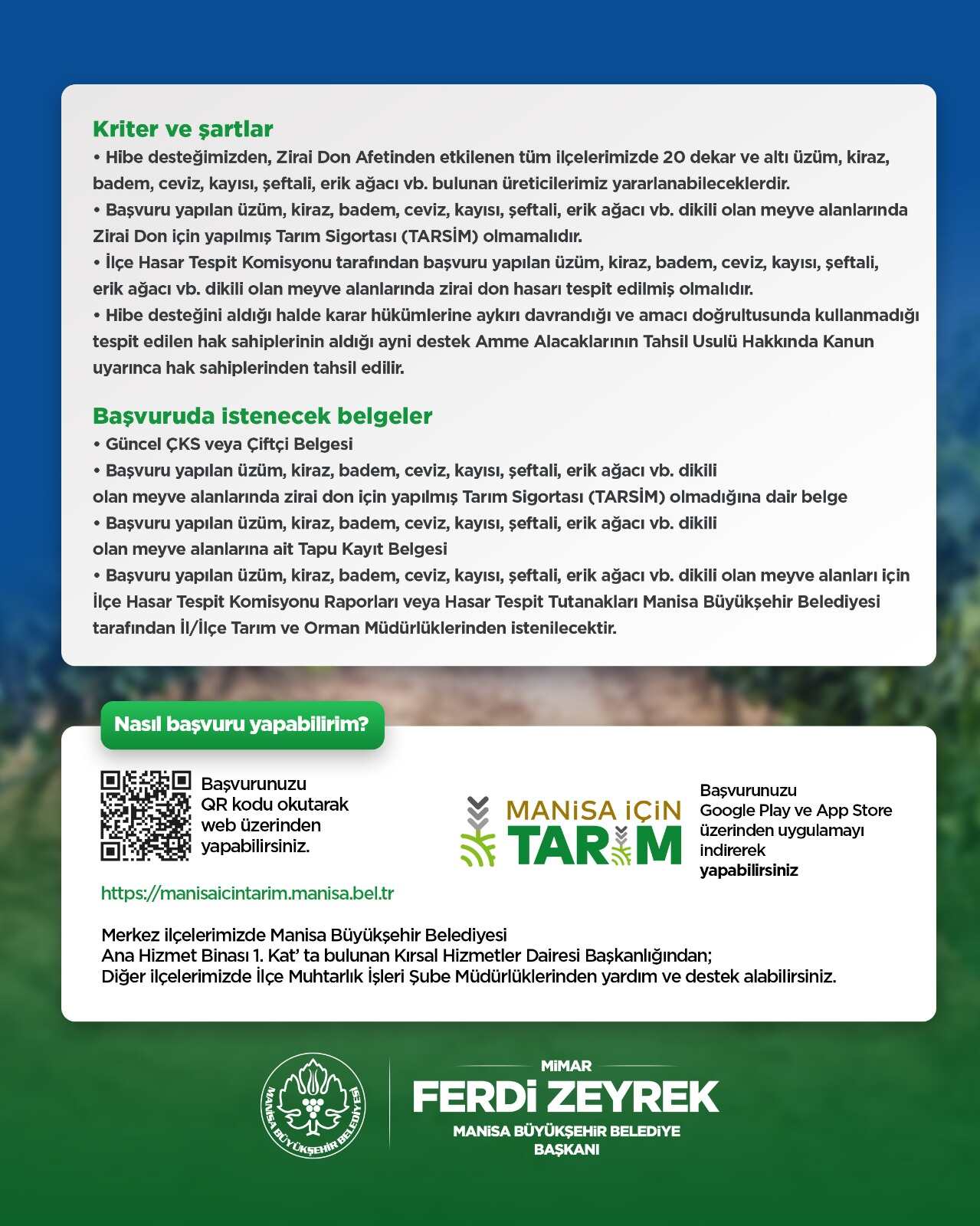 Manisa İçin Tarım