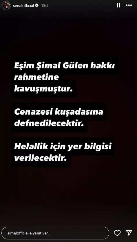 Şimal Hayatını Kaybetti